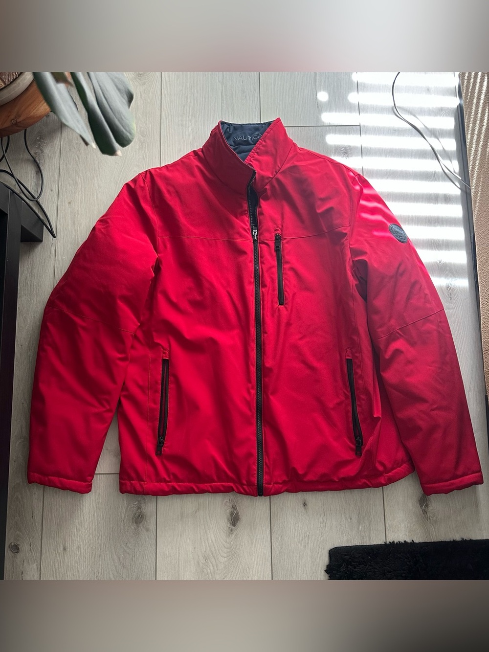 Nautica Red Full Zip Jacket Large (MSRP $175)